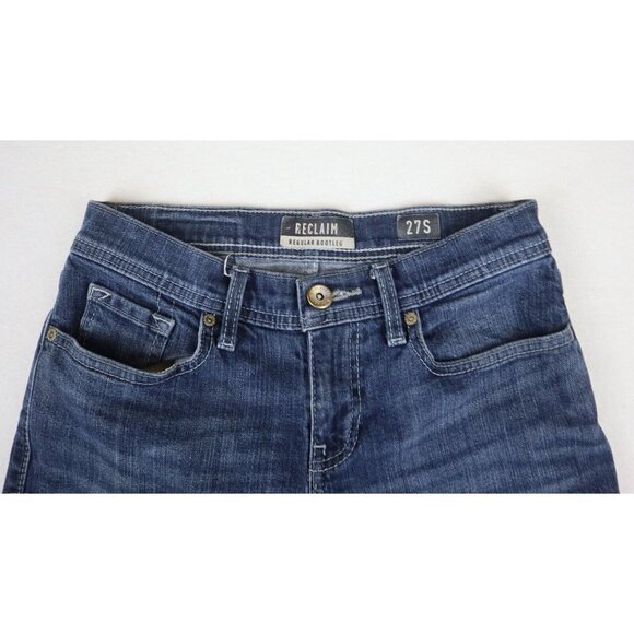 RECLAIM - WOMEN'S MEDIUM WASH BOOTLEG BOOT CUT JEANS - SIZE 27S - Picture 4 of 7
